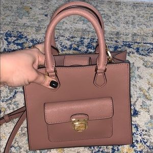 Michael kors mauve tote and crossbody